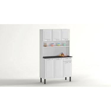 Imagem de Kit Cozinha Rose Compacta Itatiaia em Aço 6 Portas 1 Gaveta Branca I3G1-105 