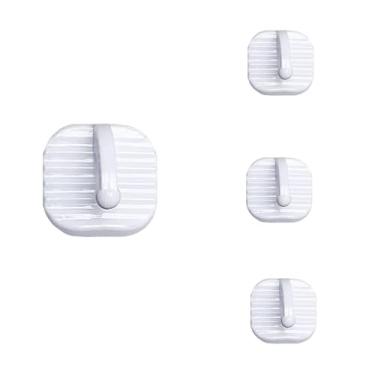 Imagem de LWFCOEE Gancho de substituição para portão de cachorro, 4 peças de ganchos de parede com tiras adesivas para banheiro, cozinha, casa