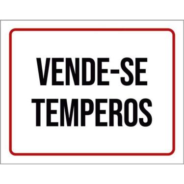 Imagem de Kit 3 Placas De Sinalização - Vende-Se Temperos