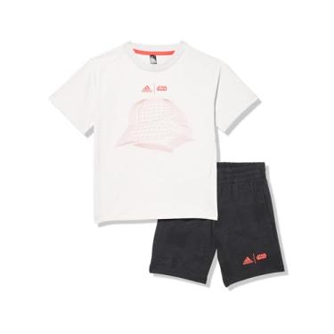 Imagem de adidas Conjunto de camiseta infantil unissex Star Wars, cinza/vermelho brilhante, Cinza/Vermelho brilhante, XP