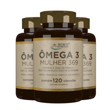 Imagem de Omega Mulher 3 6 9 Óleo Linhaça Borragem Primula  3x120 capsulas softg