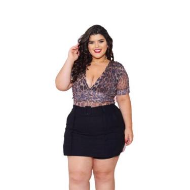 Imagem de Body Xgg Transparência com Decote Ct2 -A - Dona Moça, Body plus size m