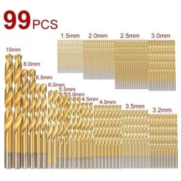 Imagem de Jogo 99 Brocas Aço Rápido 1,5mm Até 10mm - Com Maleta - FOX TOOLS