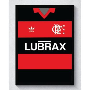 Imagem de Poster Quadro Camisa Flamengo Com Moldura e Acetato tamanho 20x30cm - 