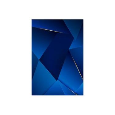 Imagem de Painel De Festa Vertical 1,50 x 2,20 - Geométrico Azul e Dourado 037 -