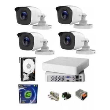 Imagem de Kit Dvr 8 Canais Hikvision + Hd + 04 Cameras + Acessorios - Hilook / H