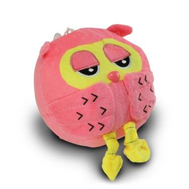 Imagem de Pelúcia Bicho Coruja Importado Fofinho 20cm - Bicho Pelúcia, Rosa
