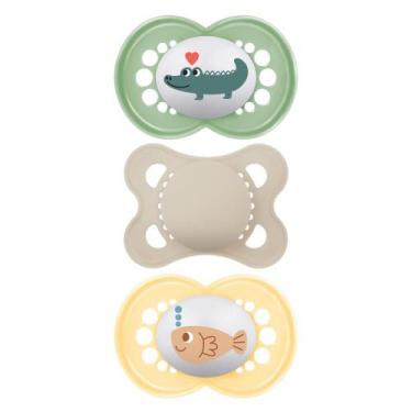 Imagem de Kit com 3 Chupetas Original Bico de Silicone 0m+ Neutra - MAM