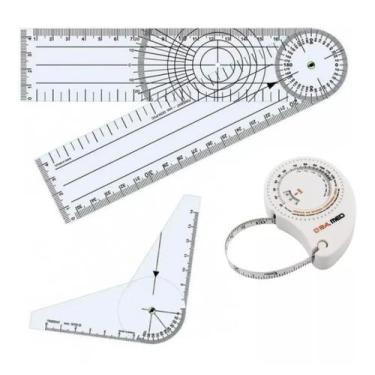Imagem de Goniômetro Grande + Goniometro De Dedo + Fita Antropométrica - PAMED