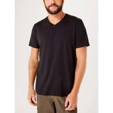 Imagem de Camiseta Manga Curta Hering 022B Masculina Decote V World Algodão T. P