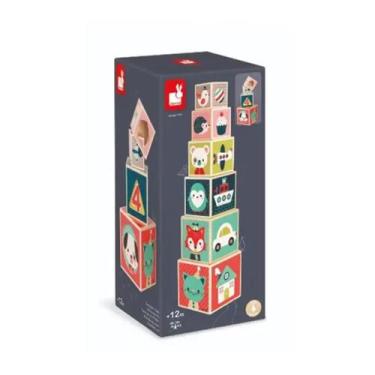 Imagem de Jogo pirâmide de 6 blocos Baby Forest Janod