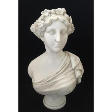 Imagem de Busto Decorativo Branco Poliresina Mulher Grega Formosa - LUXdécor cas