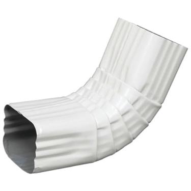 Imagem de Rocky Mountain Goods Cotovelo de calha A 7,6 cm x 10,2 cm - Conector de calha de alumínio branco - À prova de ferrugem frontal, design resistente - Serve em calhas grandes - Fácil instalação DIY