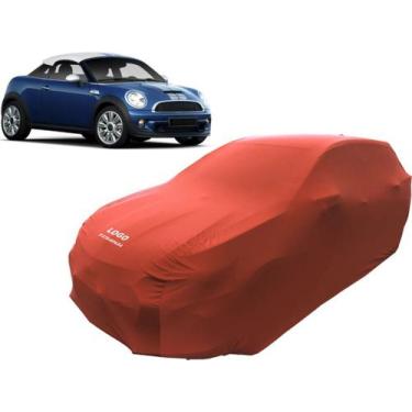 Imagem de Capa Automotiva Para Mini Cooper Coupé Jcw Tecido Cor Preta - Mz, Verm
