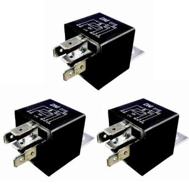 Imagem de Kit 3 unidades - relé auxiliar universal 12v e 40/30a - dni 0116