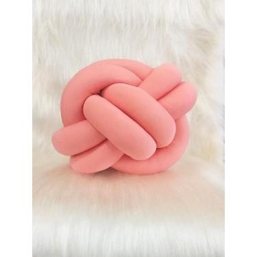 Imagem de Almofada Decorativa Nó Escandinavo para Sofá e Sala Salmão - CasaHome