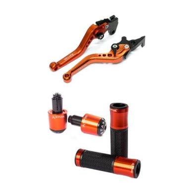 Imagem de Kit Manopla Peso Retrovisor Manete Lander Tenere Fazer Motocicleta - N