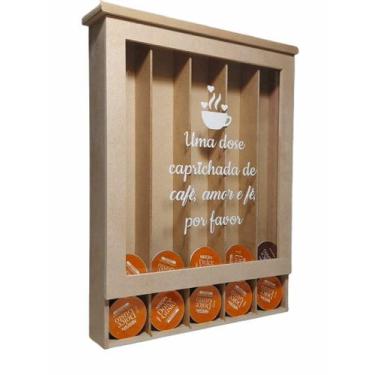Imagem de Suporte em mdf exclusivo para 35 cápsulas Dolce Gusto - Lindas frases 