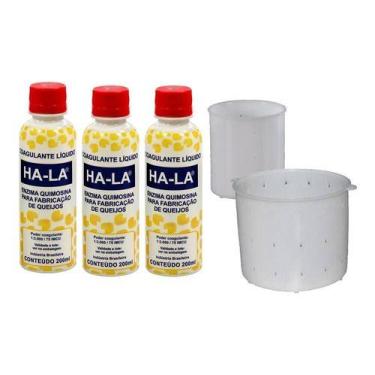 Imagem de 3 Coalhos Hala 200ml Queijo + 1 Forma 500g + 1 Formas 1kg - COMBO