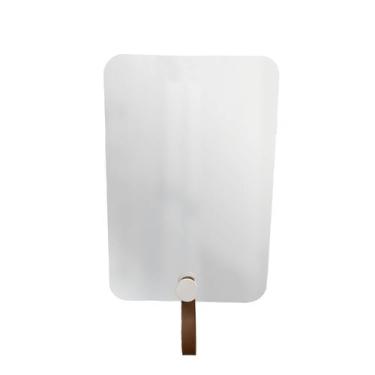 Imagem de Espelho Funcional Hook Branco Alça Caramelo 60x40 cm Retangular - e2g 