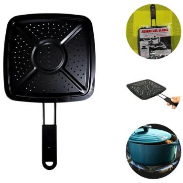 Imagem de Chapa Difusor Indução 32cm Frigideira Com Alça Banho Maria - Top Mix