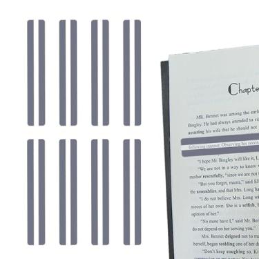 Imagem de 8 Pçs Tiras de Leitura Guiada Rastreadores de Sobreposição Clara Ferramentas de Destaque para Estudantes Dislexia Visual Stress Guia de Leitura Réguas para Crianças Adultos Material de Sala de Aula