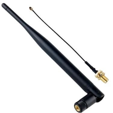 Imagem de Wishiot Antena Lora 915MHz 5DBi Gain SMA Macho Antena omnidirecional com conector U.FL/IPEX para SMA para dispositivos Meshtastic Placa LoRa (1 peça)