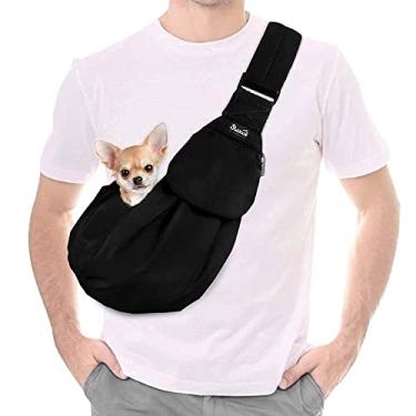 Imagem de Lukovee Estilingue para Animais de Estimação, Estilingue para Cães Sem As Mãos, Alça Acolchoada Ajustável, Bolsa de Ombro de Algodão Respirável, Cinto de Segurança com Bolso Frontal, Carregando Cachor