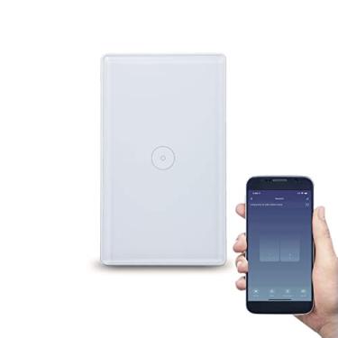 Imagem de Gantch Interruptor De Luz Inteligente, Interruptor De Luz Wifi De 2,4 Ghz Compatível Com Alexa E Google Home, Interruptor De Luz De Parede Smart Touch Para Lâmpada Fio Neutro Necessário(1 Gang Branco)
