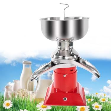 Imagem de KKSOUFX 9500rpm Separador De Creme EléTrico De AçO InoxidáVel,CentríFuga De Cozinha Separadora De Creme 110v/220v, 50l/H,Transforma Leite Cru Ou Integral Em Creme E Leite Desnatado