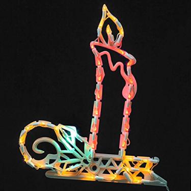 Imagem de Vickerman Vela iluminada com LED, decoração de silhueta de janela de Natal, 43 cm