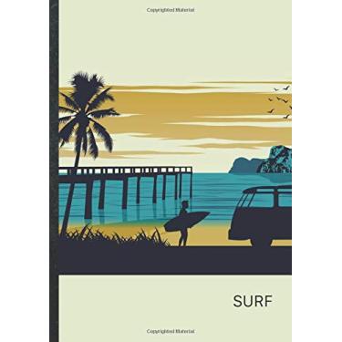 Imagem de Surf: liniertes Notizbuch für Surfer • Notizheft im A4-Format, 120 Seiten, Soft Cover • Original by Goldesel • Lined Notebook • Perfekt als Schulheft, Übungsheft, Vokabelheft, Schreibheft!