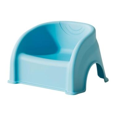 Imagem de SiaBiced Cadeira infantil, banquinho pequeno infantil Cadeira infantil Banco de sapato confortável Banco degrau para sala de jogos, cozinha, apartamento, Azul