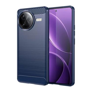 Imagem de Capas Compatível com Xiaomi Redmi K80 Pro,Resistente a riscos,Anti-impressão digital e proteção contra quedas.Botão de pressão flexível Proteção completa -Blue