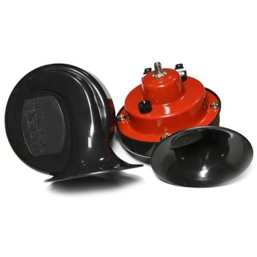 Imagem de Buzina de ar super alta, 2 peças, buzina de ar de 12 V para carro, caracol, buzina elétrica, barco, kit de alarme alto barco, motocicleta, buzina de carro de dois tons, kit de buzina de trem com sinal