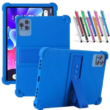 Imagem de elitegadget Capa para tablet KADYBE ANTEMPER D115/YQSAVlOR YQCP20/TOOTON/Vortex TAB10/T10 T10S T10 Pro, 10,1 polegadas – capa com suporte de silicone leve + 1 caneta stylus de cor aleatória (azul)
