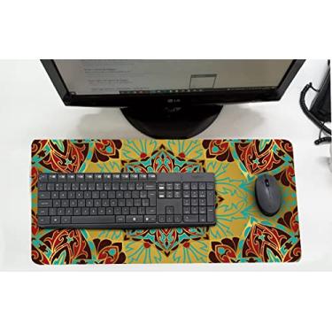Imagem de Mouse Pad Desk Pad Grande 30x70cm - MANDALA COLORIDA