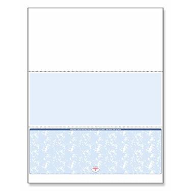 Imagem de NextDayLabels - Estoque de cheque em branco para laser/jato de tinta, 21 x 28 cm, 500 folhas por pacote (fundo azul)