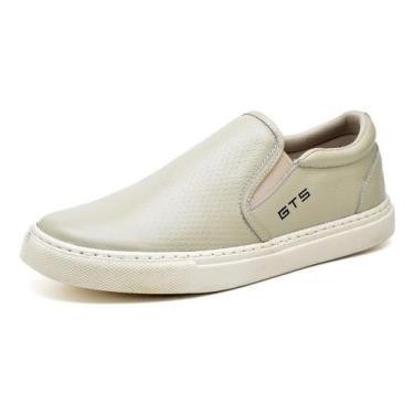 Imagem de Tênis Iate Social Mocassim Masculino de Couro - GTS, Bege, 39