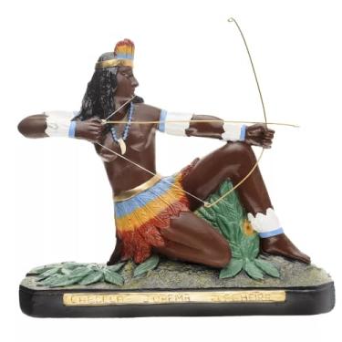 Imagem de Imagem Cabocla Jurema Flecheira 20cm Gesso Escultura Umbanda