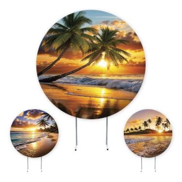 Imagem de Painel de Praia, Verão, Mar, Surf, Painel Redondo, Painel de Festa Red