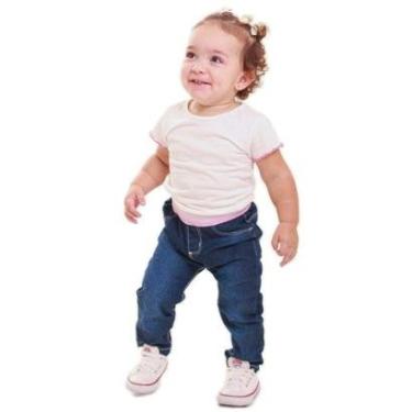 Imagem de Calça Jeans Infantil Bebê Menina Jogger-Feminino