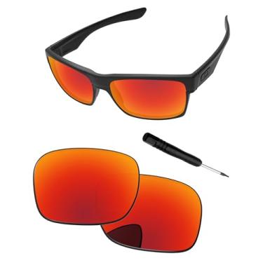 Imagem de PapaViva Lentes de substituição e chave de fenda para óculos de sol Oakley TwoFace OO9189, Vermelho fogo, TwoFace