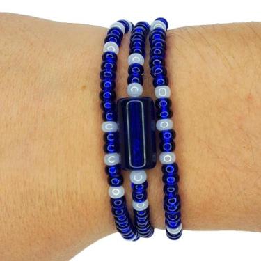 Imagem de Pulseira Guia de Proteção Orixá Logunan - Balaio de Santo, 19 cm
