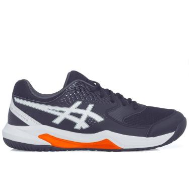 Imagem de Tênis Asics Gel Dedicate 8 - All Court - Marinho Branco e Laranja