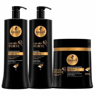 Imagem de Haskell Cavalo Forte Kit  Shampoo + Condicionador + Máscara, Kit