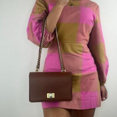 Imagem de Bolsa recuo em couro legítimo b.1063, Tabaco