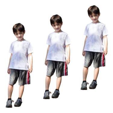 Imagem de Kit 3 Bermudas Short Tactel Esportivo Uniforme Escolar 214 - FR, 3 chu