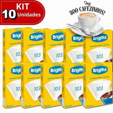 Imagem de KIT COMBO 10 UND  Filtro de Papel para Café N 103 Grande Caixa com 30 