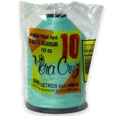 Imagem de Linha Vera Cruz Fio 10 de 6000 Jardas Para Pipas, Verde